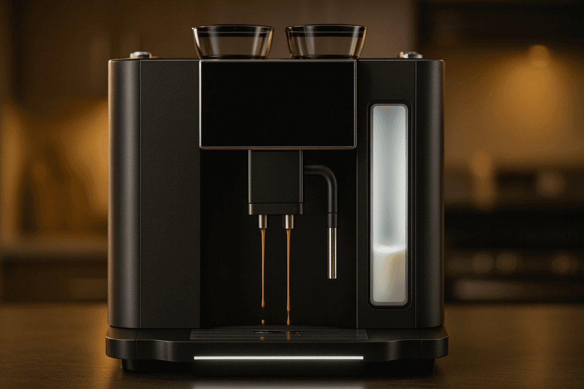 Denail coffee machine brewing