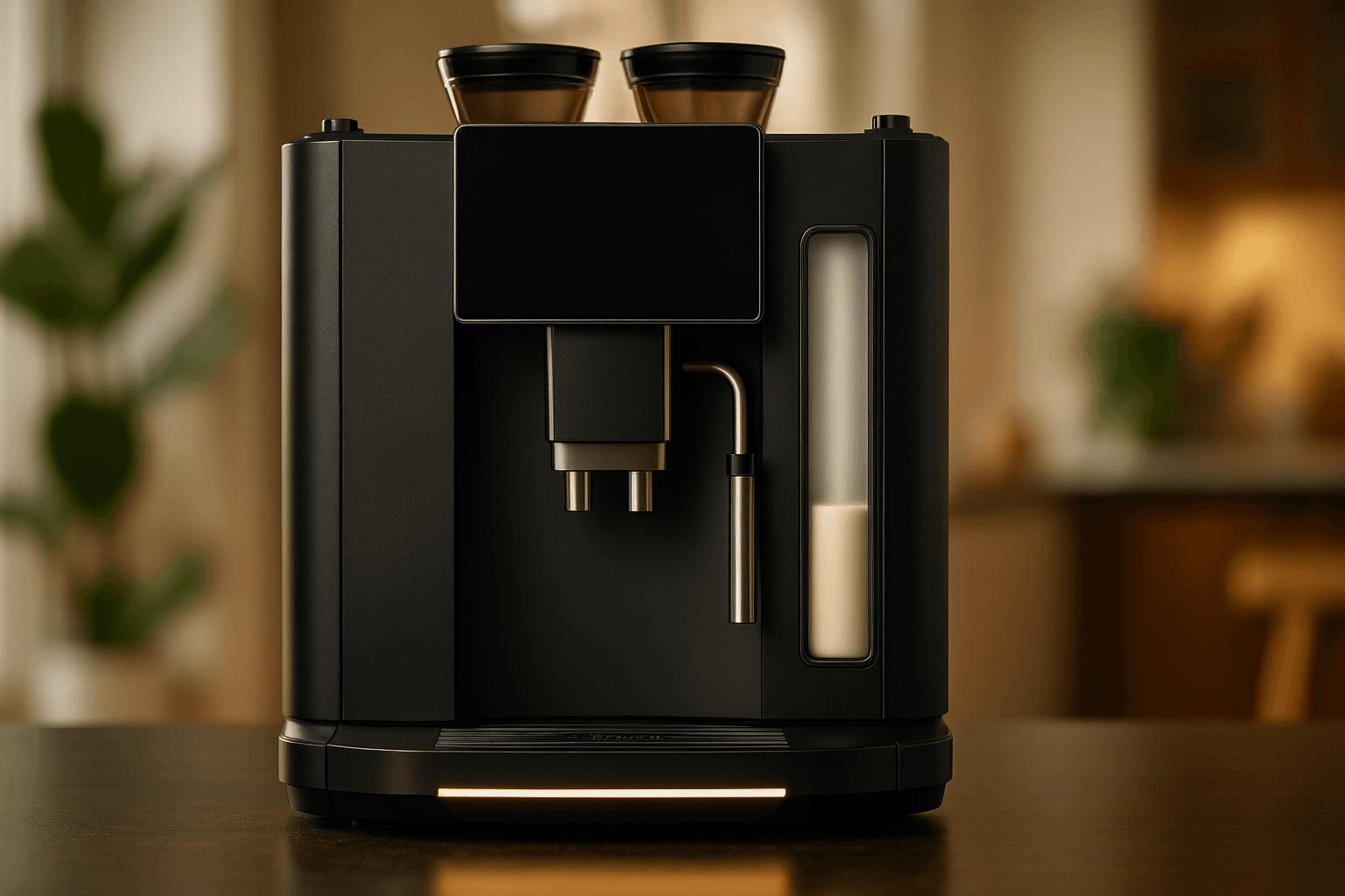 Denail coffee machine on a kitchen counter